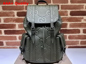 Gucci Jumbo GG Backpack in Dark Green Leather 625770 Replica