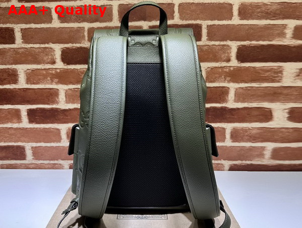 Gucci Jumbo GG Backpack in Dark Green Leather 625770 Replica