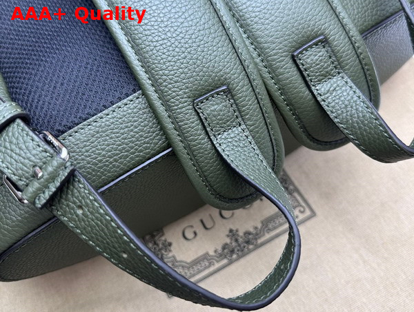 Gucci Jumbo GG Backpack in Dark Green Leather 625770 Replica