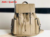 Gucci Jumbo GG Backpack in Taupe Leather 625770 Replica