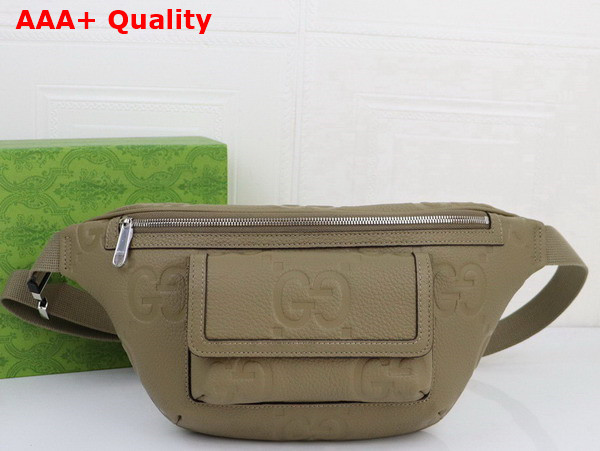 Gucci Jumbo GG Belt Bag in Taupe Leather 645093 Replica