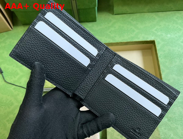 Gucci Jumbo GG Bi Fold Wallet in Black Leather 739475 Replica