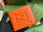 Gucci Jumbo GG Bi Fold Wallet in Ornage Leather 739475 Replica