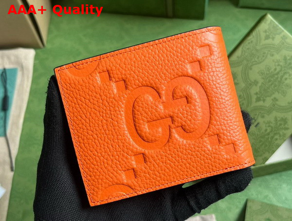 Gucci Jumbo GG Coin Wallet in Orange Jumbo GG Leather 739479 Replica