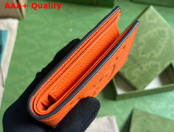 Gucci Jumbo GG Coin Wallet in Orange Jumbo GG Leather 739479 Replica