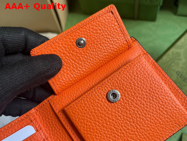 Gucci Jumbo GG Coin Wallet in Orange Jumbo GG Leather 739479 Replica