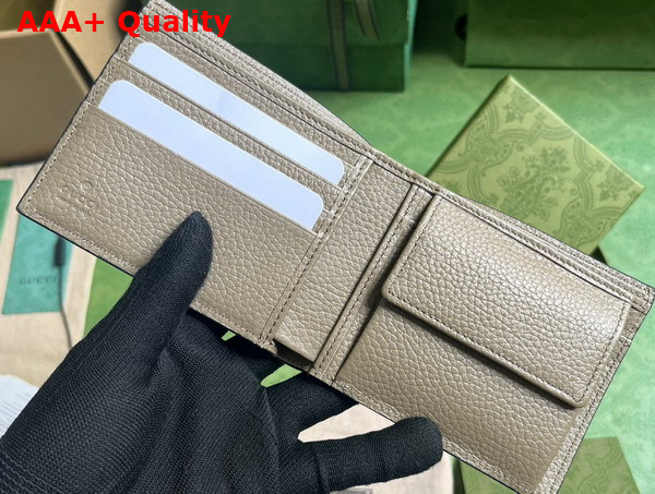 Gucci Jumbo GG Coin Wallet in Taupe Jumbo GG Leather 739479 Replica