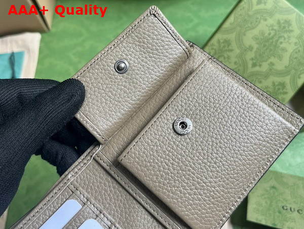 Gucci Jumbo GG Coin Wallet in Taupe Jumbo GG Leather 739479 Replica