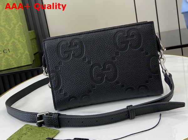 Gucci Jumbo GG Mini Bag in Black Jumbo GG Leather 795240 Replica