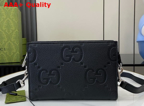 Gucci Jumbo GG Mini Bag in Black Jumbo GG Leather 795240 Replica