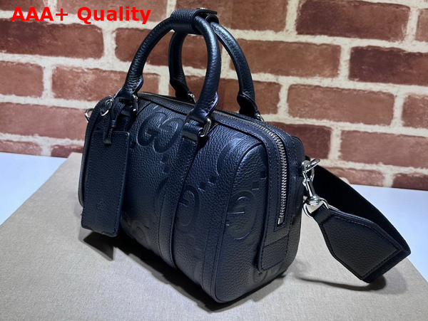 Gucci Jumbo GG Mini Duffle Bag in Black Leather 725292 Replica