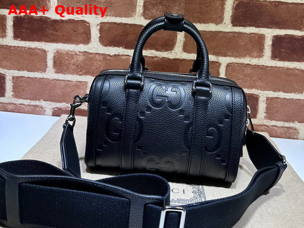 Gucci Jumbo GG Mini Duffle Bag in Black Leather 725292 Replica