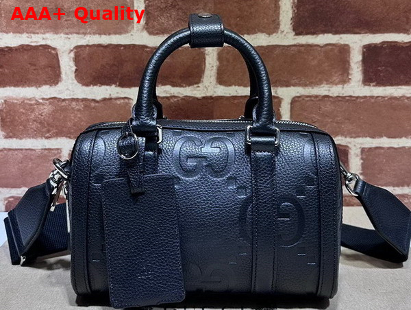 Gucci Jumbo GG Mini Duffle Bag in Black Leather 725292 Replica