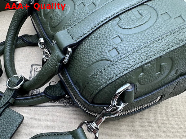 Gucci Jumbo GG Mini Duffle Bag in Dark Green Leather 725292 Replica