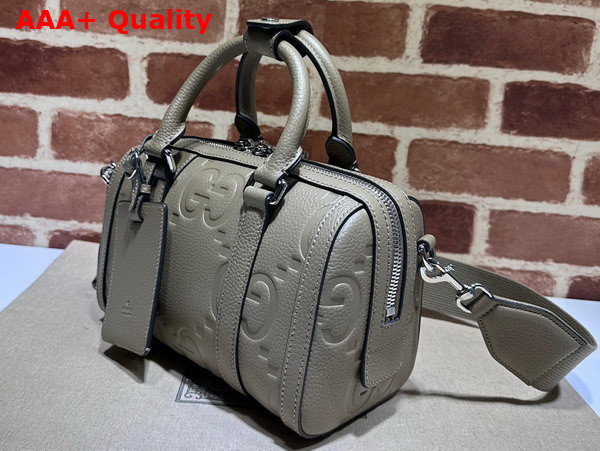 Gucci Jumbo GG Mini Duffle Bag in Taupe Leather 725292 Replica