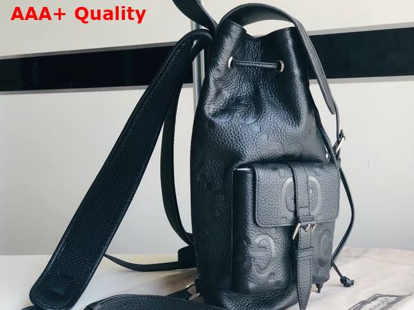 Gucci Jumbo GG Small Backpack in Black Leather 739503 Replica