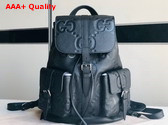 Gucci Jumbo GG Small Backpack in Black Leather 739503 Replica