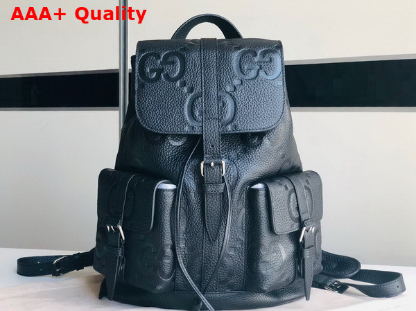 Gucci Jumbo GG Small Backpack in Black Leather 739503 Replica