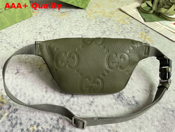 Gucci Jumbo GG Small Belt Bag in Dark Green Leather 658582 Replica