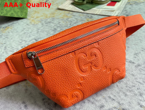 Gucci Jumbo GG Small Belt Bag in Orange Leather 658582 Replica