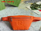 Gucci Jumbo GG Small Belt Bag in Orange Leather 658582 Replica