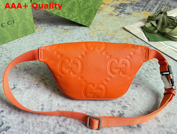 Gucci Jumbo GG Small Belt Bag in Orange Leather 658582 Replica