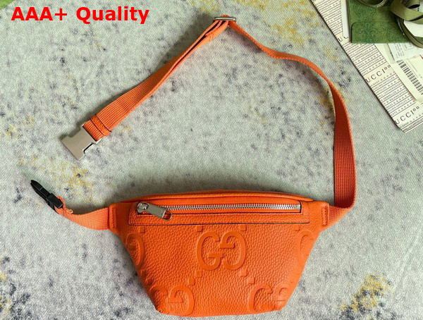 Gucci Jumbo GG Small Belt Bag in Orange Leather 658582 Replica