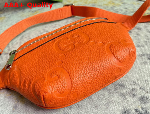 Gucci Jumbo GG Small Belt Bag in Orange Leather 658582 Replica