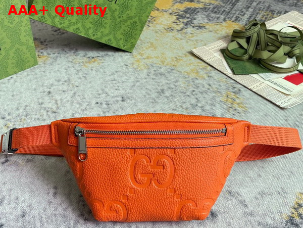 Gucci Jumbo GG Small Belt Bag in Orange Leather 658582 Replica