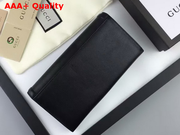 Gucci Lady Web Leather Continental Wallet Black Replica