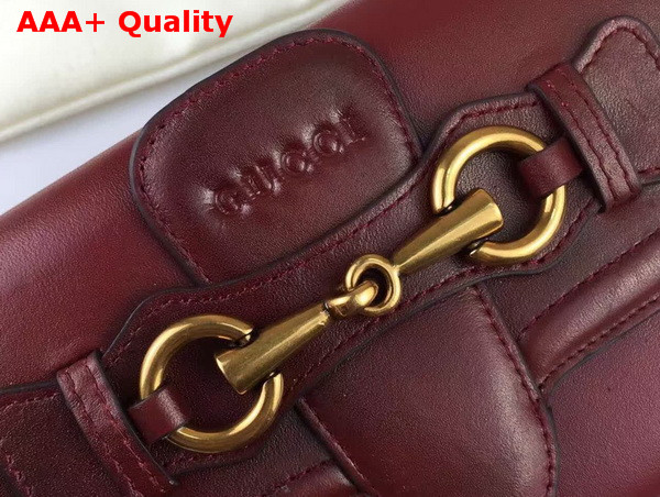 Gucci Lady Web Leather Continental Wallet Bordeaux Replica