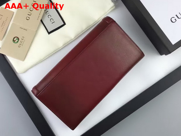 Gucci Lady Web Leather Continental Wallet Bordeaux Replica