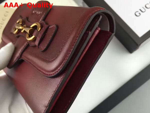 Gucci Lady Web Leather Continental Wallet Bordeaux Replica