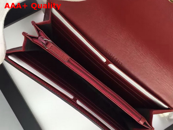 Gucci Lady Web Leather Continental Wallet Bordeaux Replica