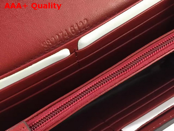 Gucci Lady Web Leather Continental Wallet Bordeaux Replica