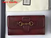 Gucci Lady Web Leather Continental Wallet Bordeaux Replica