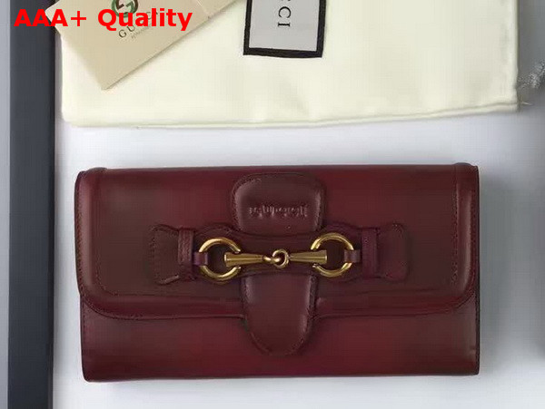 Gucci Lady Web Leather Continental Wallet Bordeaux Replica