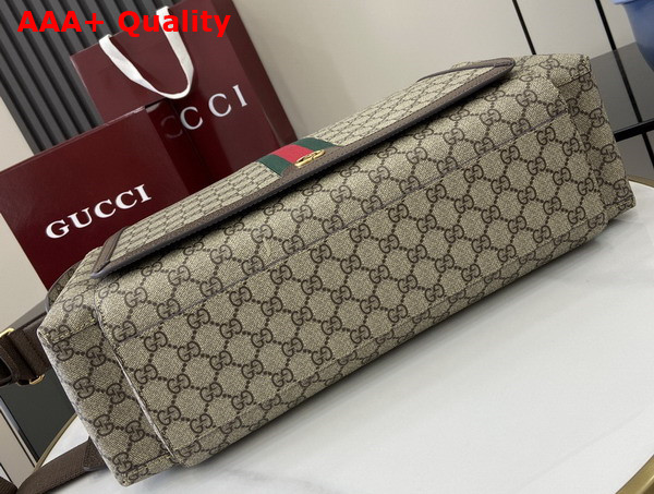 Gucci Large GG Diaper Bag in Beige and Dark Brown GG Supreme Canvas 819287 Replica