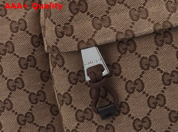 Gucci Large GG Tote Bag in Beige and Ebony Original GG Canvas 802166 Replica