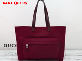 Gucci Large GG Tote Bag in Gucci Rosso Ancora Red Original Canvas 802166 Replica