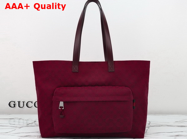 Gucci Large GG Tote Bag in Gucci Rosso Ancora Red Original Canvas 802166 Replica