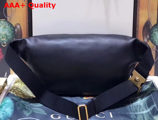 Gucci Leather Belt Bag with Animal Studs Black Calf Leather 484683 Replica