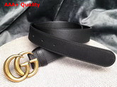 Gucci Leather Belt Leather with Double G Buckle Black Calfskin Replica