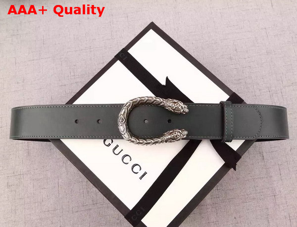 Gucci Leather Belt With Tiger Head Spur Buckle Black Leather Replica