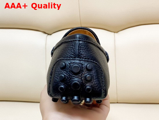 Gucci Leather Driver Shoes in Black Replica