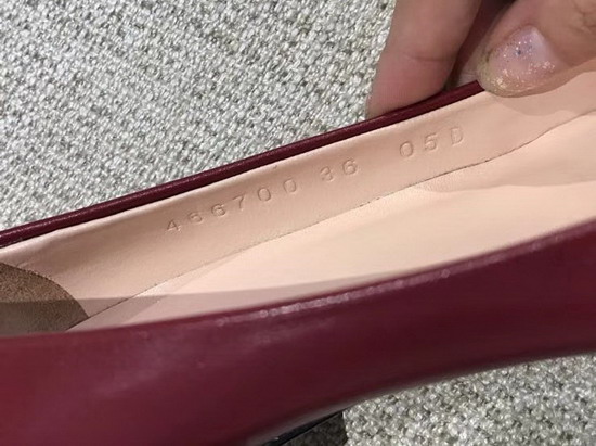 Gucci Leather Horsebit Ballet Flat in Dark Red