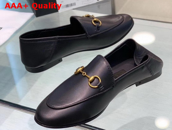 Gucci Leather Horsebit Loafer in Black Leather 414998 Replica