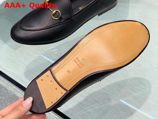 Gucci Leather Horsebit Loafer in Black Leather 414998 Replica