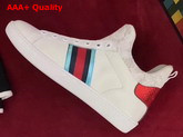 Gucci Leather and Lace High Top Sneaker White Leather Replica