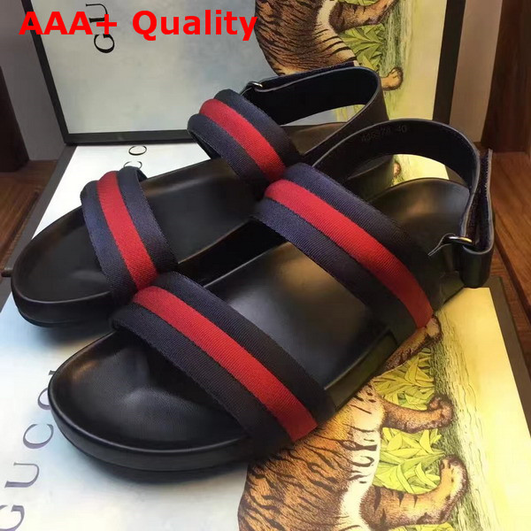 Gucci Leather and Web Sandal Replica